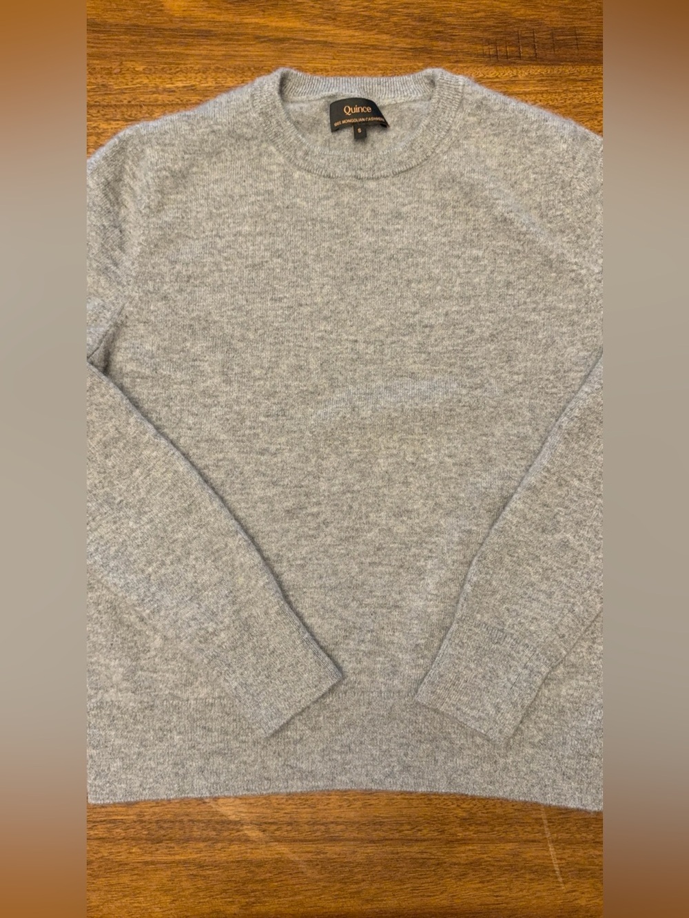 Quince Light Gray Women’s  Cashmere Crewneck Sweater Size S - Picture 3 of 9